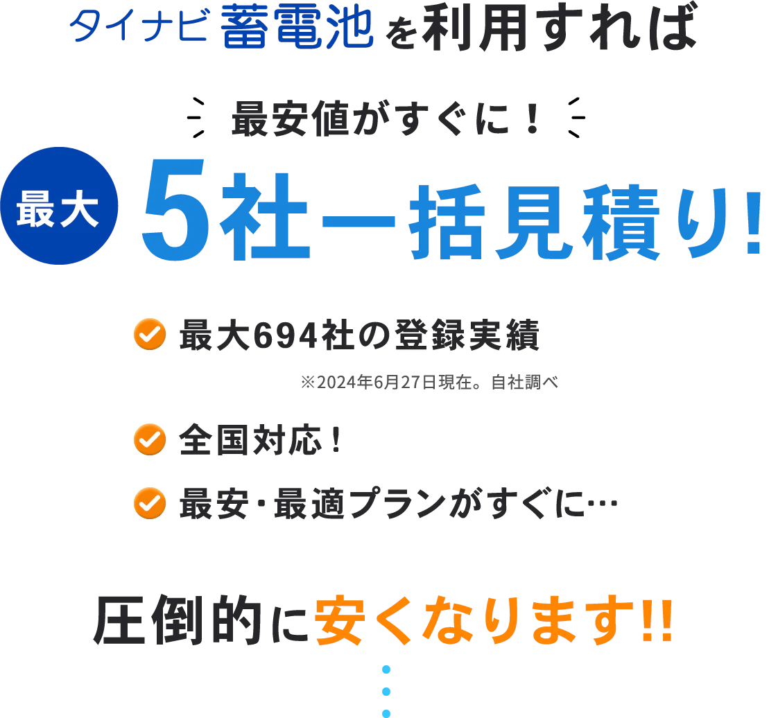 5社一括見積り!