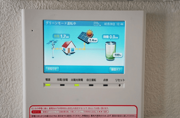 蓄電池のグリーンモード